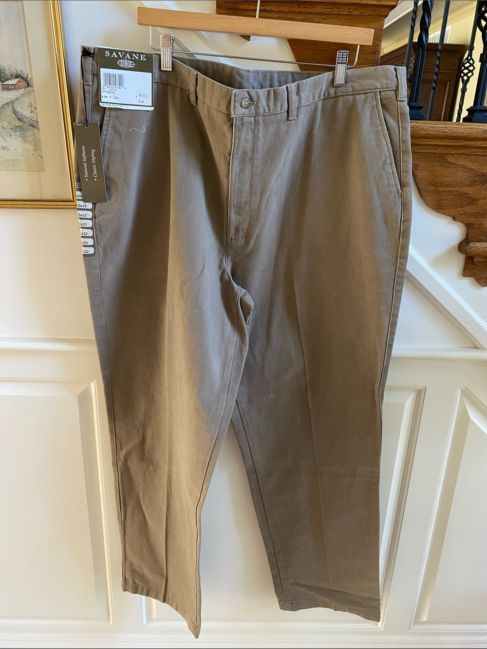 NWT Men's SAVANE Flat Front Pants 42 X 32